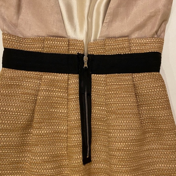 Dolce & Gabbana Gold Tweed Champagne Black Sleeveless Career to Cocktail Dress - Picture 12 of 16